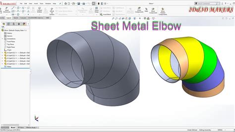 solidworks sheet metal elbow cam